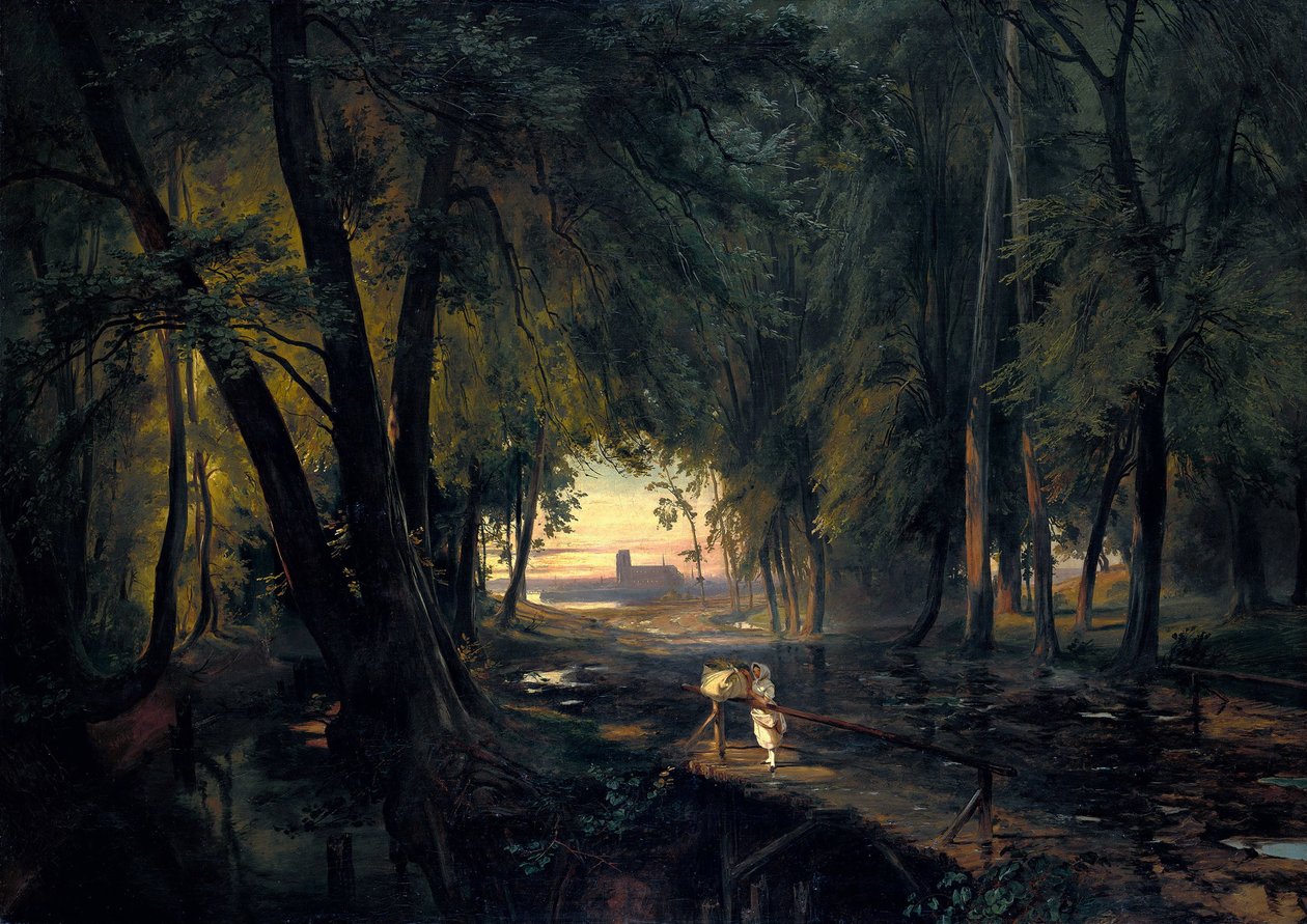 Leśna ścieżka w pobliżu Spandau, 1835 autorstwa Carl Blechen