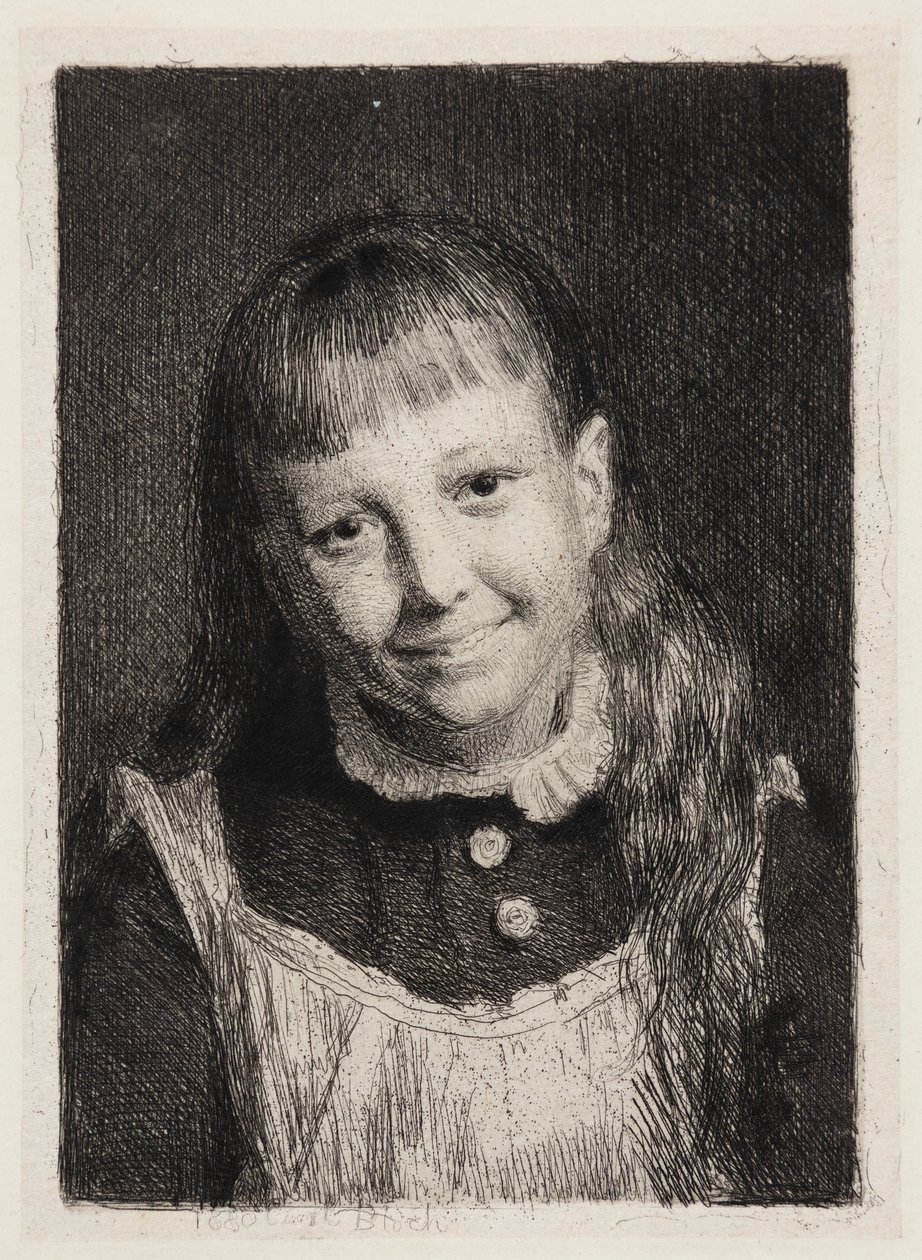 Duński: Śmiejąca się dziewczyna. Portret Idy Almy Bloch autorstwa Carl Bloch