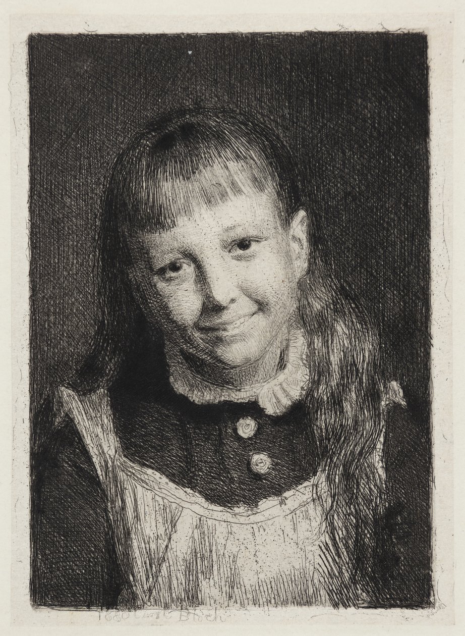 Roześmiana dziewczyna. Portret Idy Almy Bloch autorstwa Carl Bloch