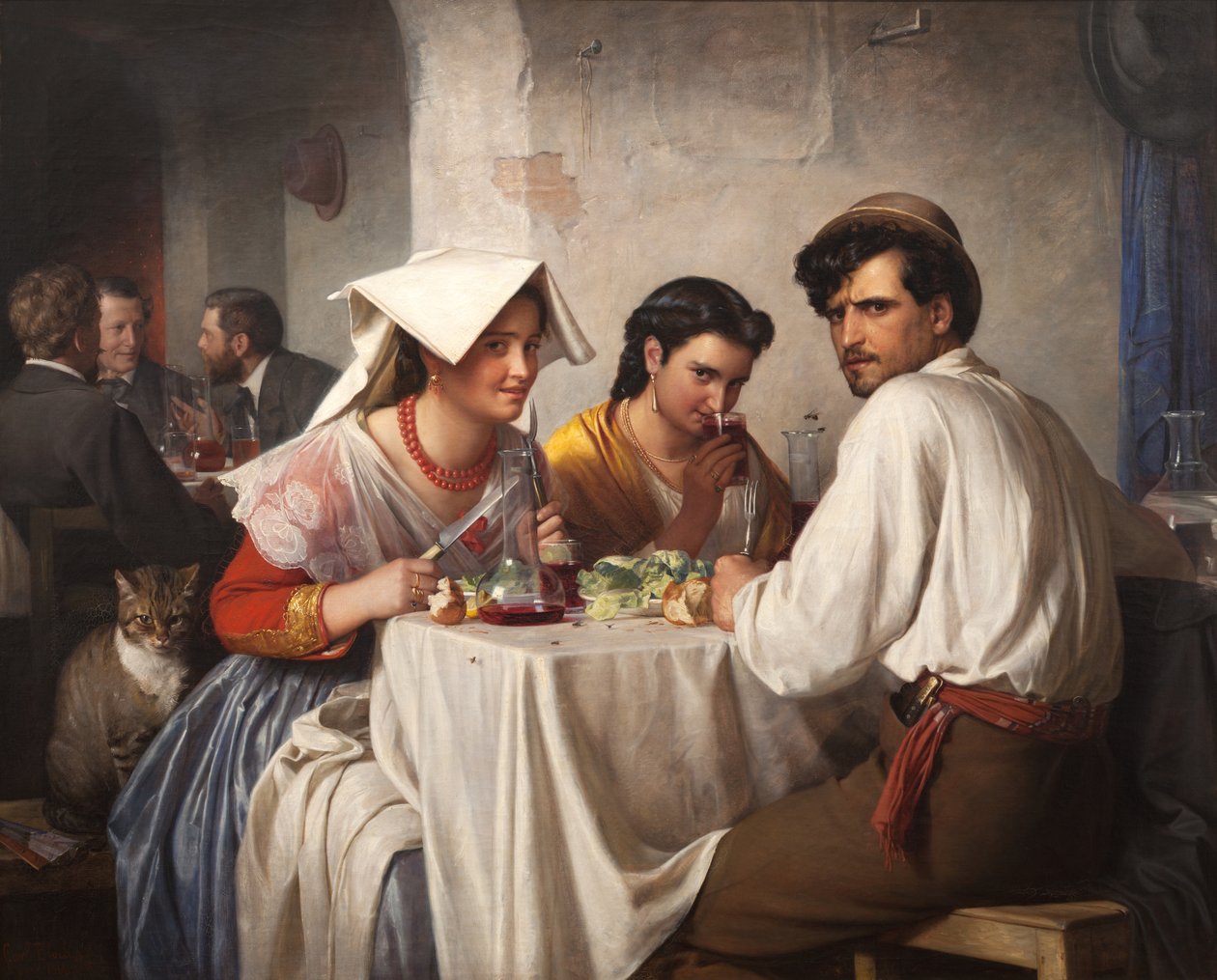 W rzymskiej osterii autorstwa Carl Bloch