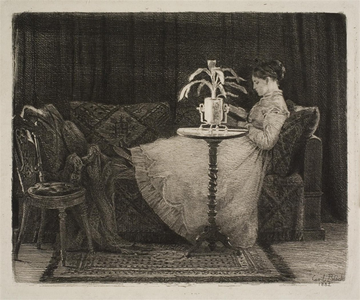 Czytanie pani autorstwa Carl Bloch