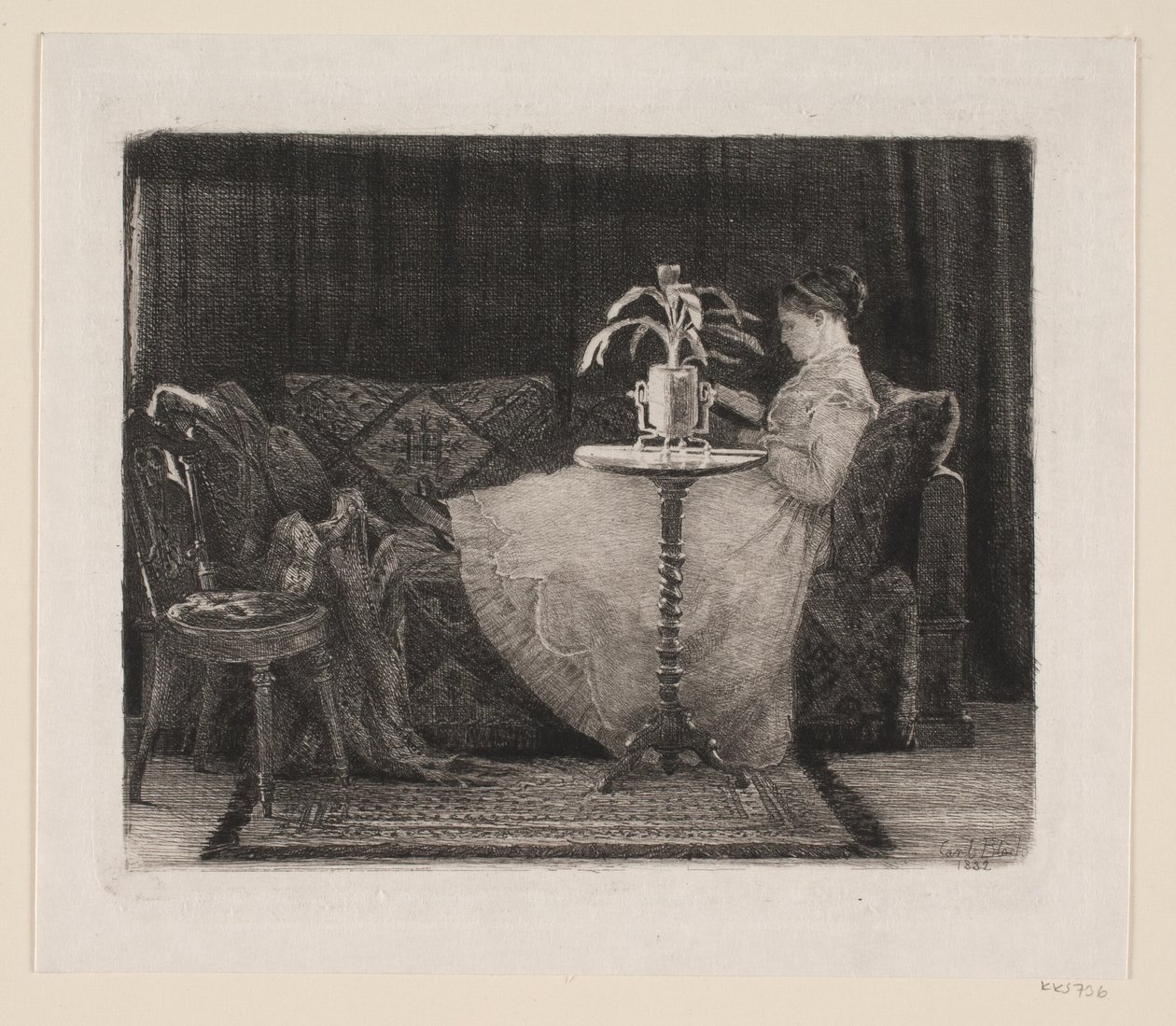 Czytanie pani autorstwa Carl Bloch
