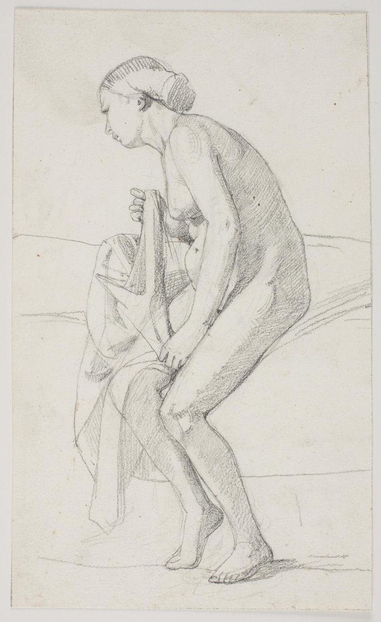 Studia do obrazu muzeum „Jairi datter” (kms835) autorstwa Carl Bloch
