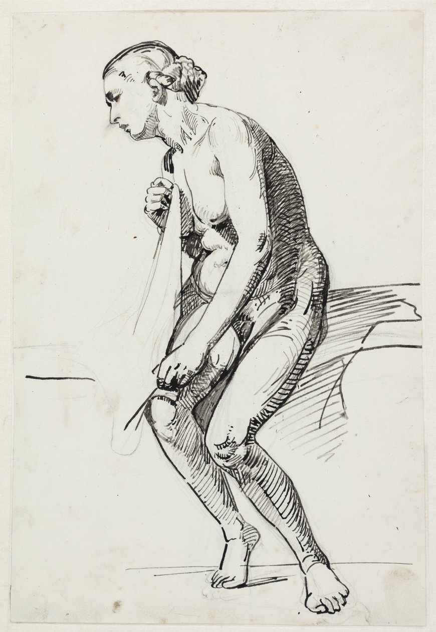Studia do obrazu muzeum „Jairi datter” (kms835) autorstwa Carl Bloch