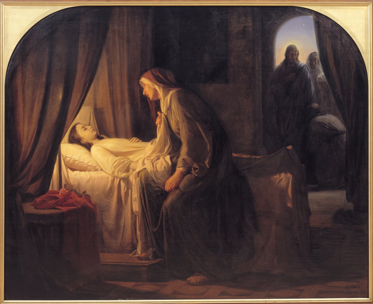 Córka Jairiusa autorstwa Carl Bloch
