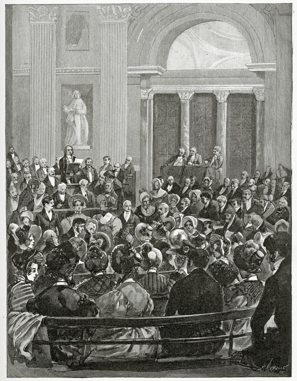 Mowa przyjęciowa Victora Hugo, XIX wiek (rycina) autorstwa Carl Christian Vogel von Vogelstein