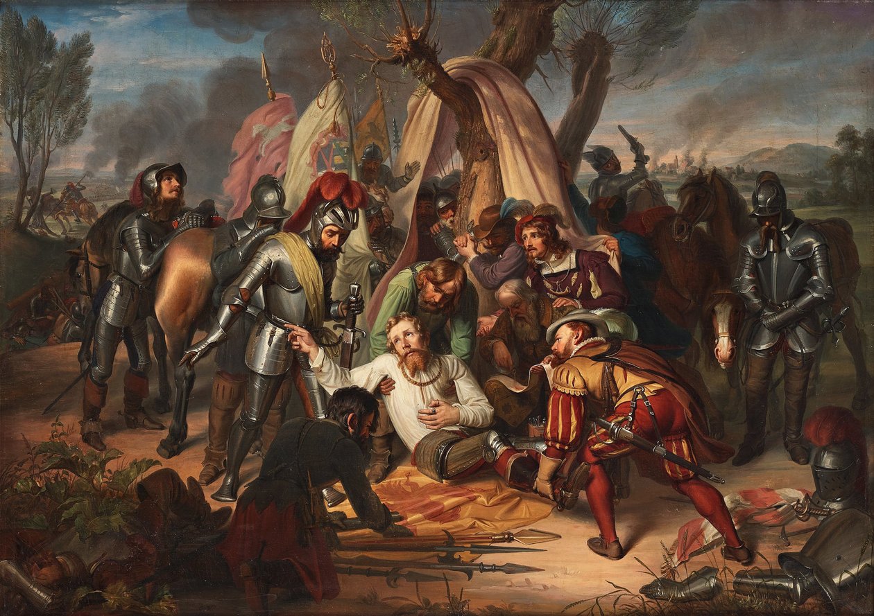 Maurycy, elektor saski w bitwie pod Sievershausen, 1553, 1837. autorstwa Carl Christian Vogel von Vogelstein