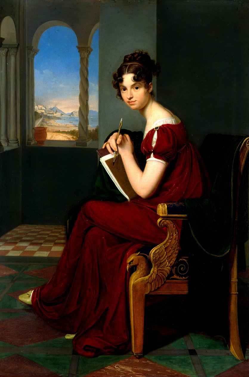 Młoda Dama z Przyborami Rysunkowymi, 1816 autorstwa Carl Christian Vogel von Vogelstein