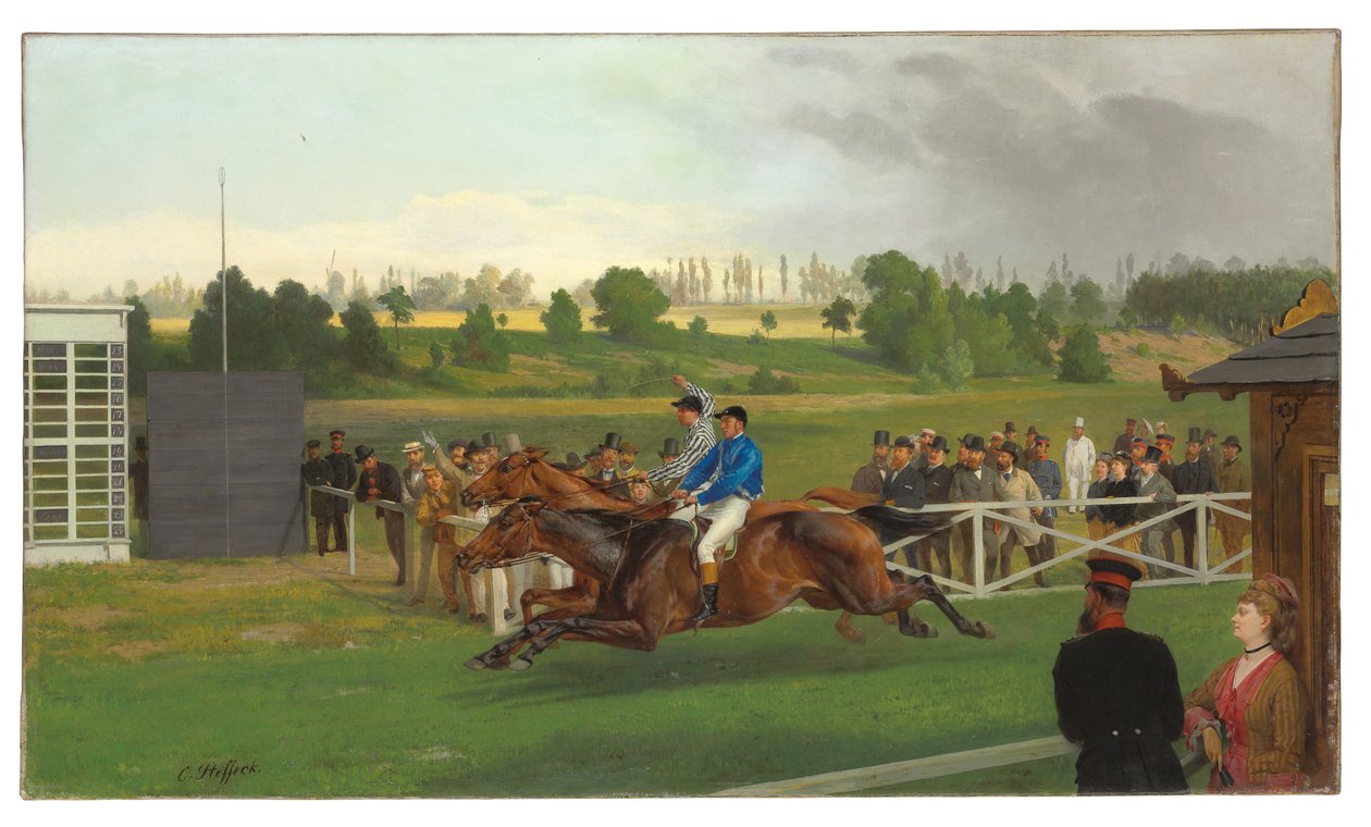 Finisz, Hoppegarten, Berlin, 15 czerwca 1873, 1874 autorstwa Carl Constantin Steffeck