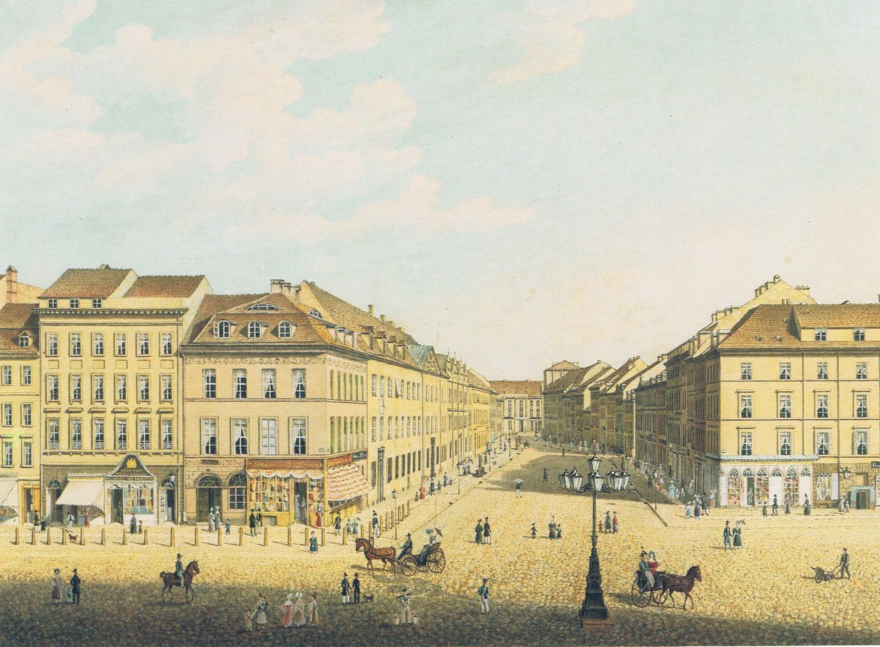 Widok z Zamku Królewskiego w Berlinie na Breite Straße autorstwa Carl Daniel Freydanck