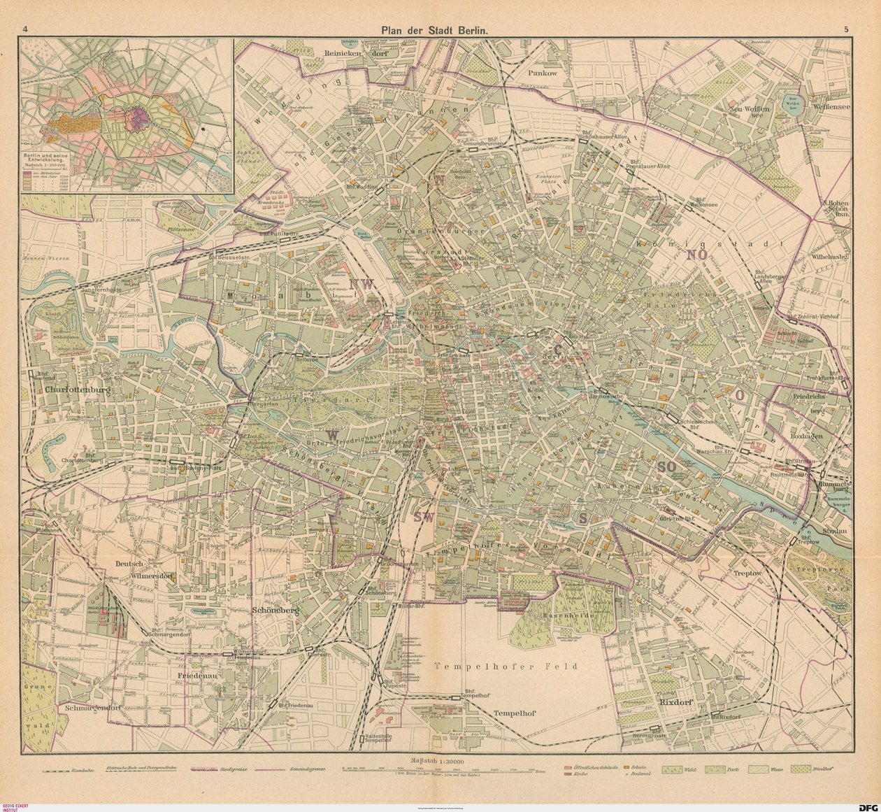 Plan miasta Berlina autorstwa Carl Diercke