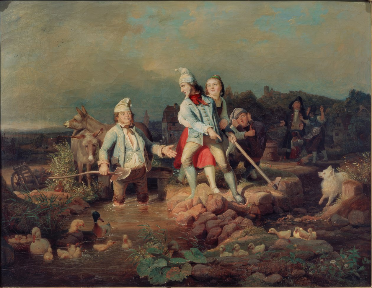 Skłóceni młynarze autorstwa Carl Engel von Rabenau