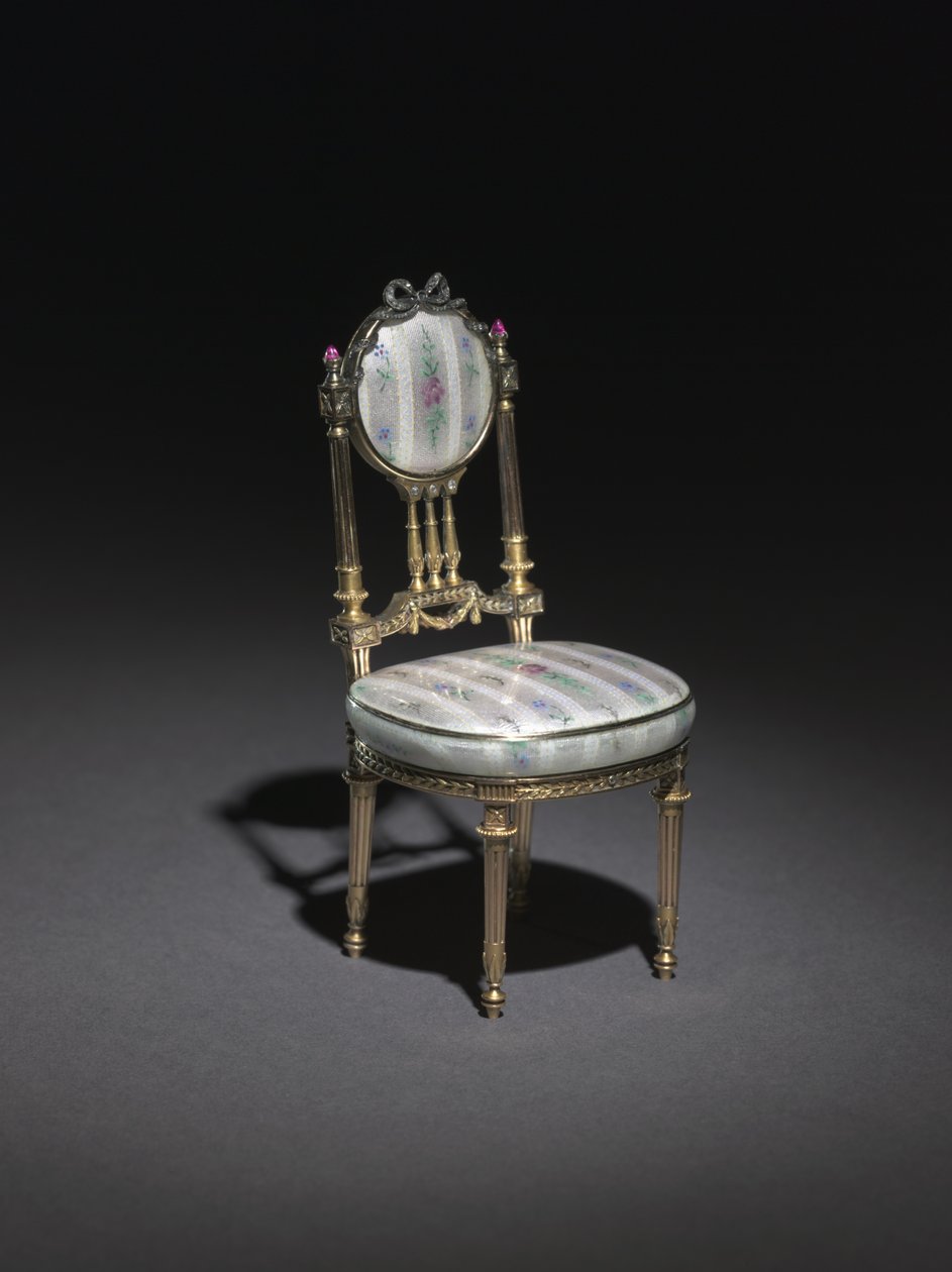 Krzesło miniaturowe, 1896-1906 autorstwa Carl Fabergé