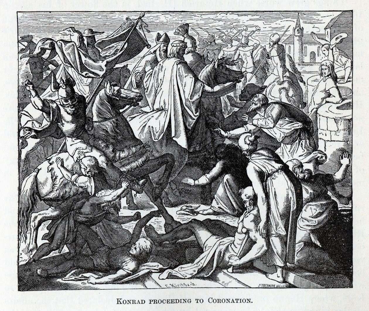 Konrad przystępujący do koronacji, 1882 autorstwa Carl Ferdinand Obermann