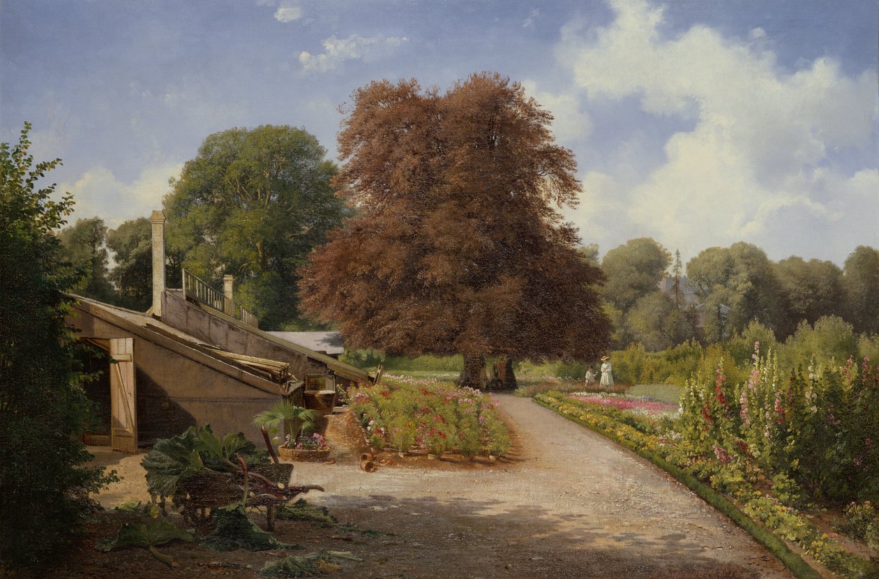 W ogrodzie (olej na płótnie) autorstwa Carl Frederick Aagaard
