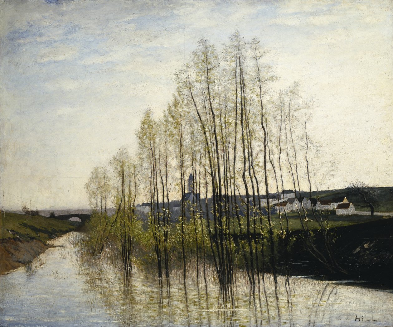 Krajobraz rzeczny, Szampan, 1876 autorstwa Carl Fredrik Hill