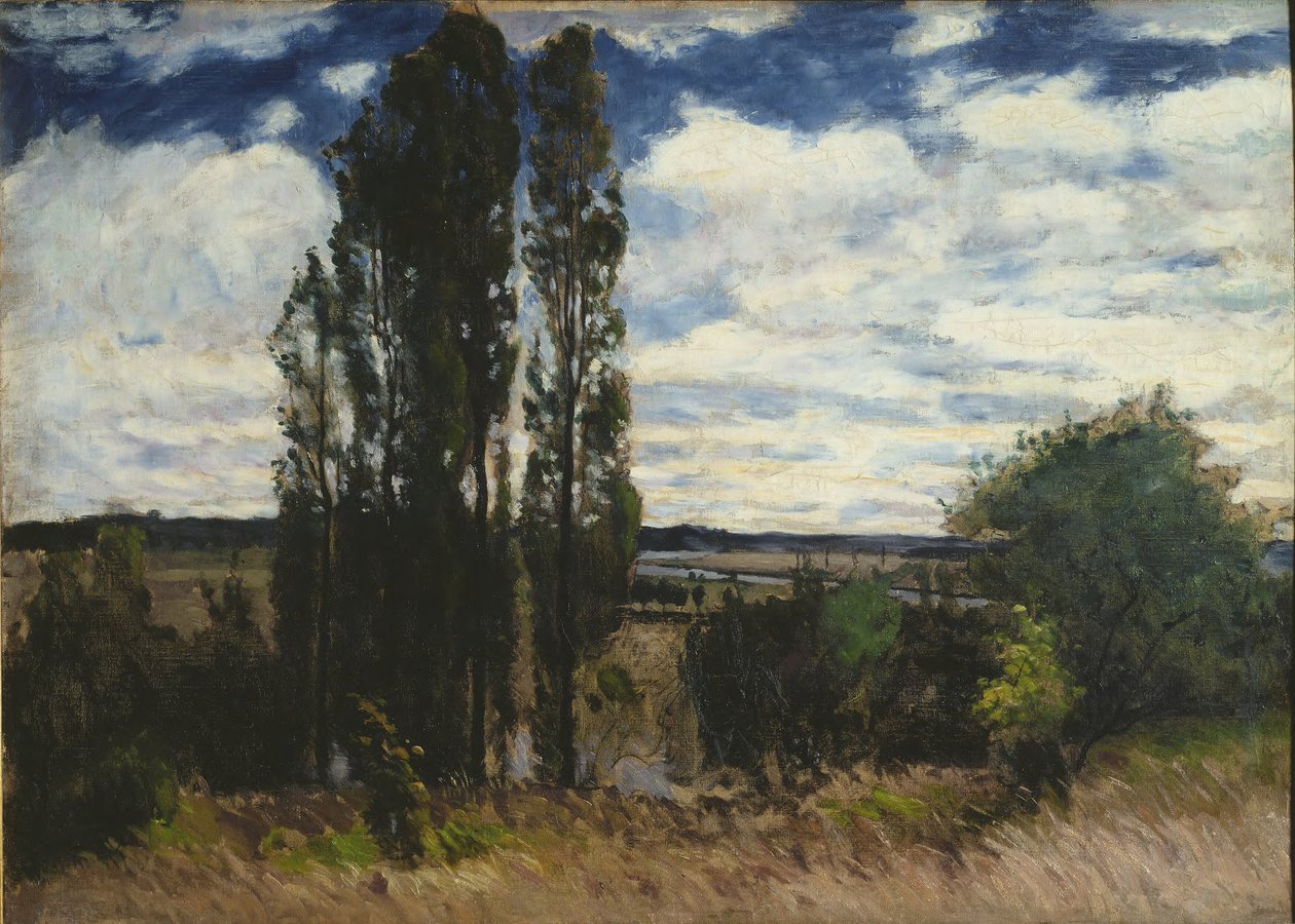 Sekwana. Krajobraz z topolami autorstwa Carl Fredrik Hill