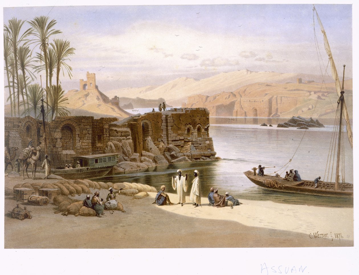 Asuan, 1871 autorstwa Carl Friedrich Heinrich Werner