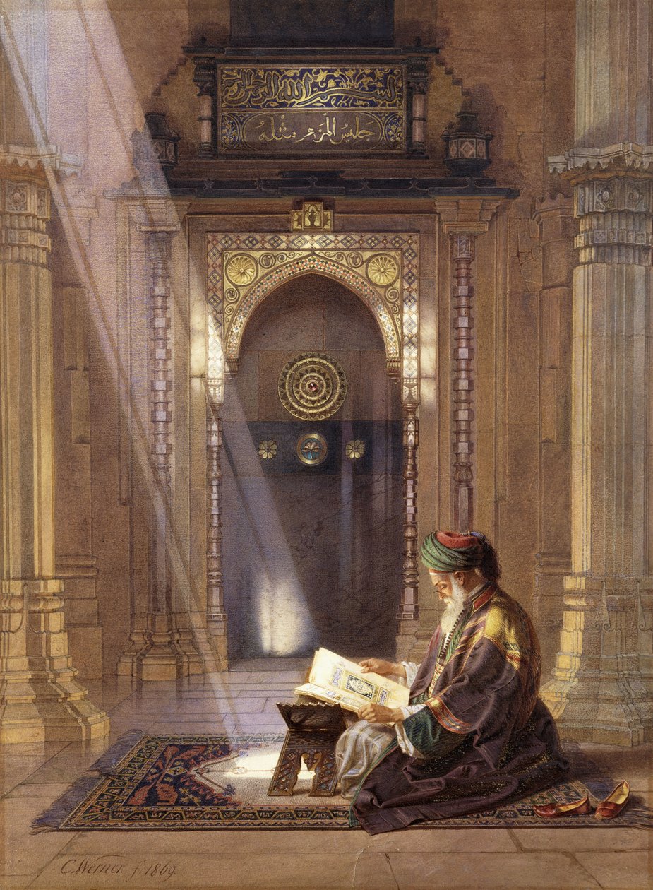 W Meczecie autorstwa Carl Friedrich Heinrich Werner