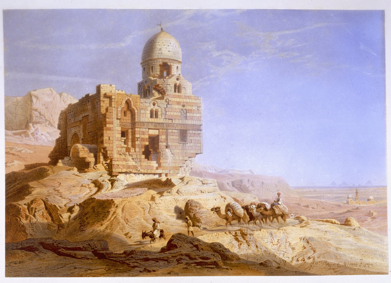 Grobowce Kalifów, Kair, 1871 autorstwa Carl Friedrich Heinrich Werner