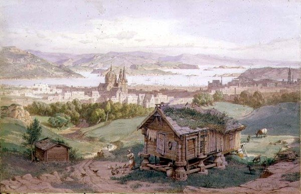 Widok Christianii autorstwa Carl Friedrich Heinrich Werner