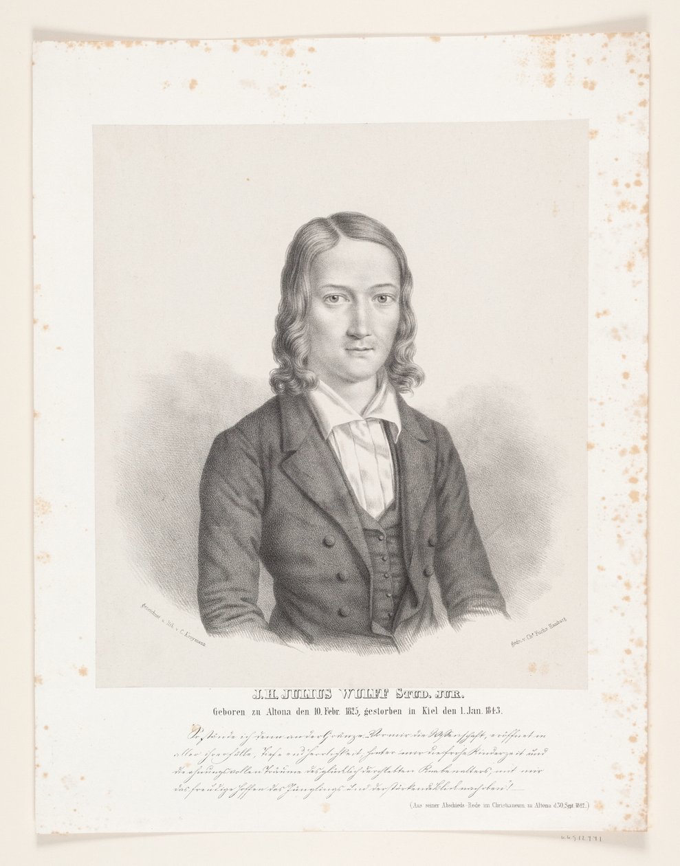 J.H. Juliusz Wulff autorstwa Carl Friedrich Kroymann