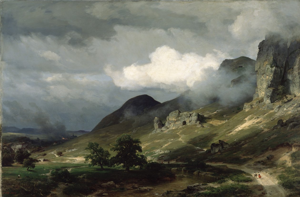 Krajobraz Eifelu podczas burzy autorstwa Carl Friedrich Lessing
