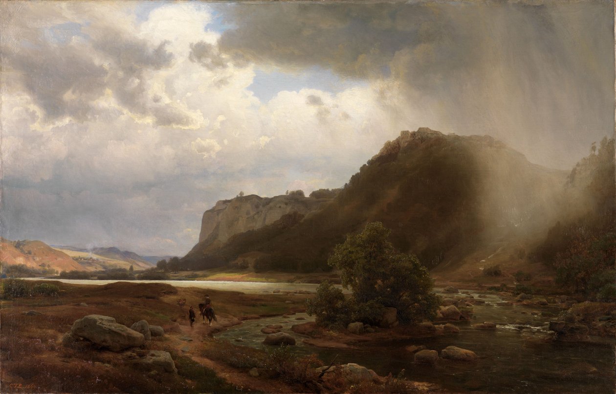 Krajobraz rzeczny autorstwa Carl Friedrich Lessing