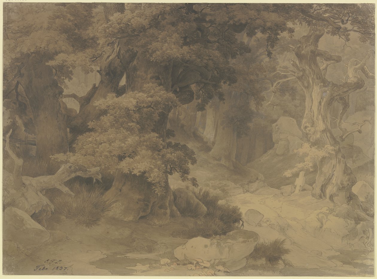 Las dębowy autorstwa Carl Friedrich Lessing
