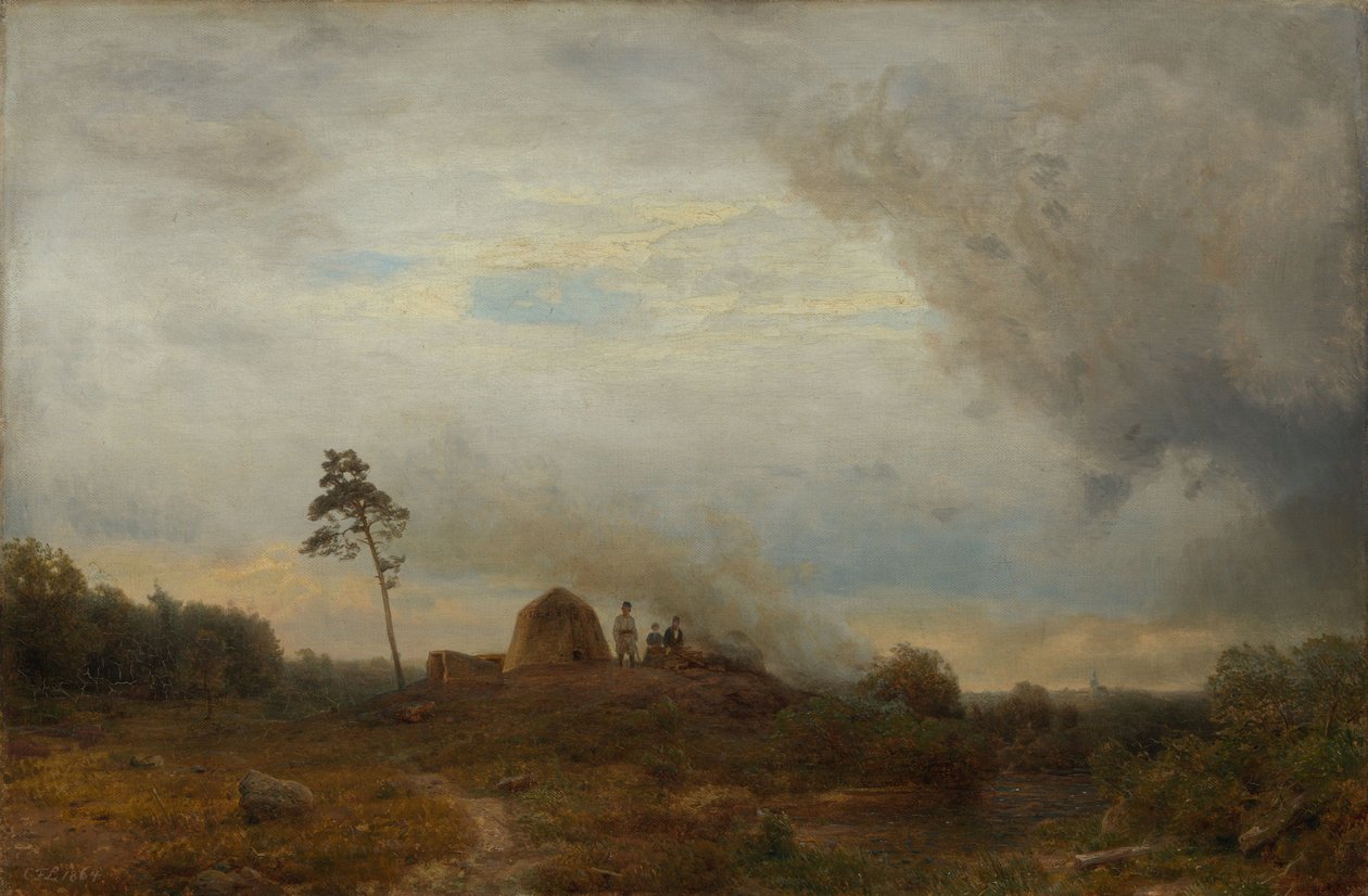 Polski biwak na wrzosowisku autorstwa Carl Friedrich Lessing
