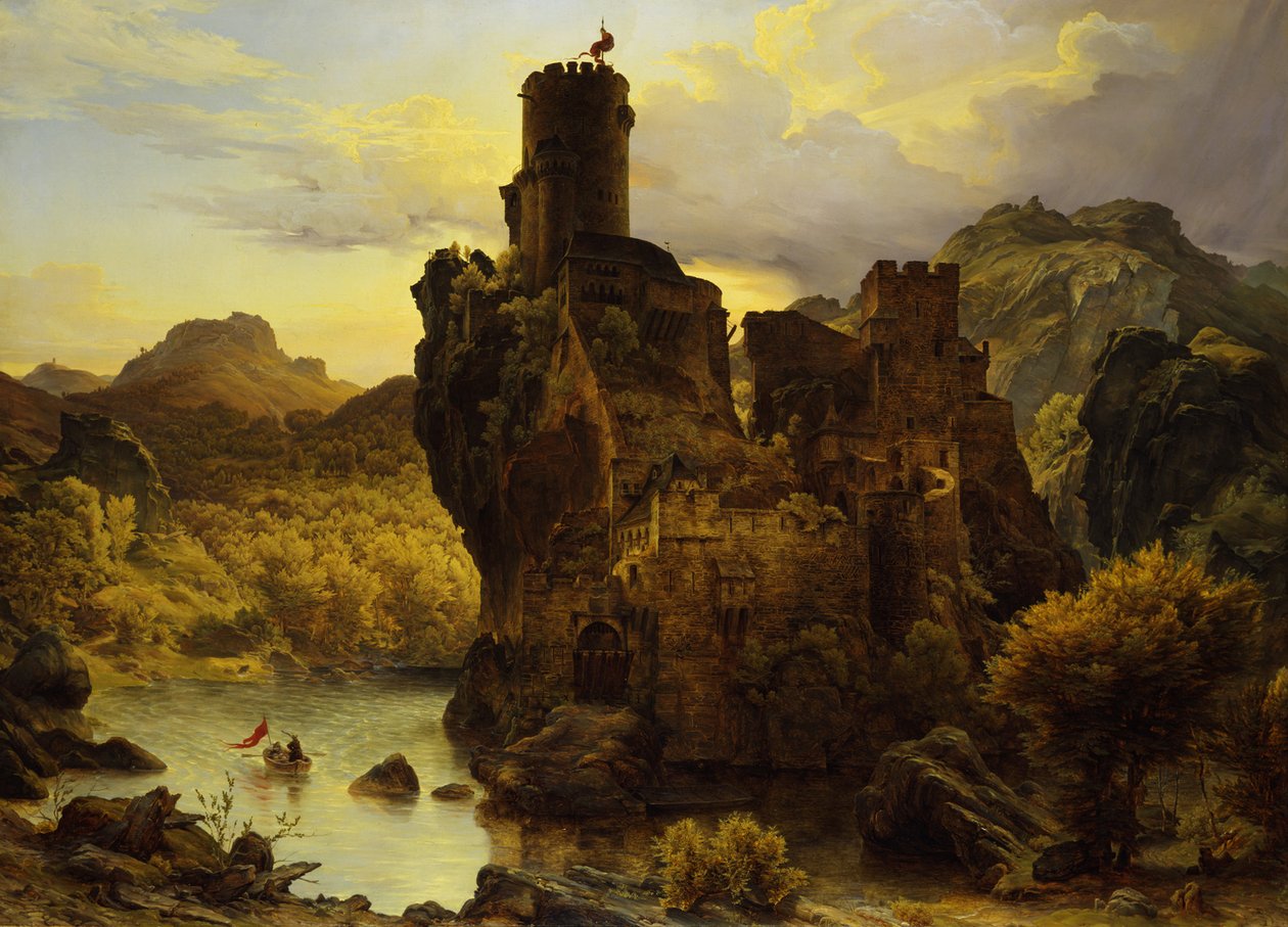 Zamek rycerski autorstwa Carl Friedrich Lessing