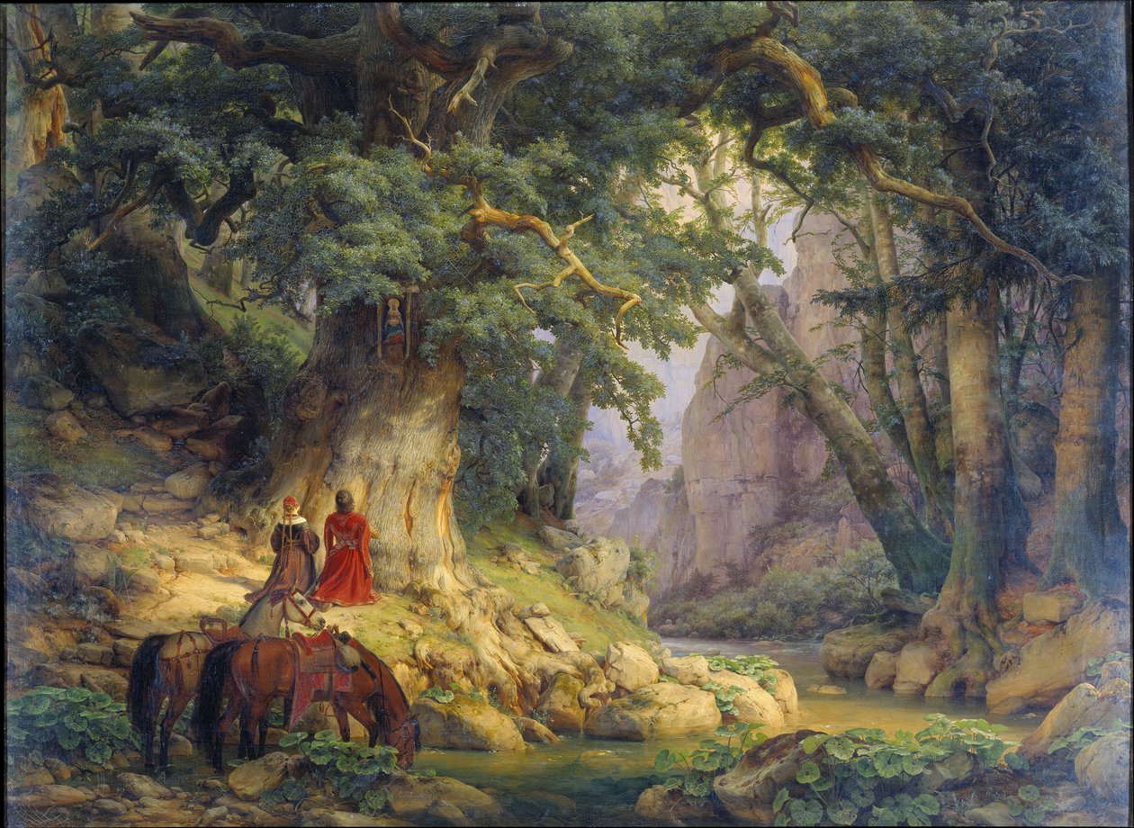 Tysiącletni dąb autorstwa Carl Friedrich Lessing