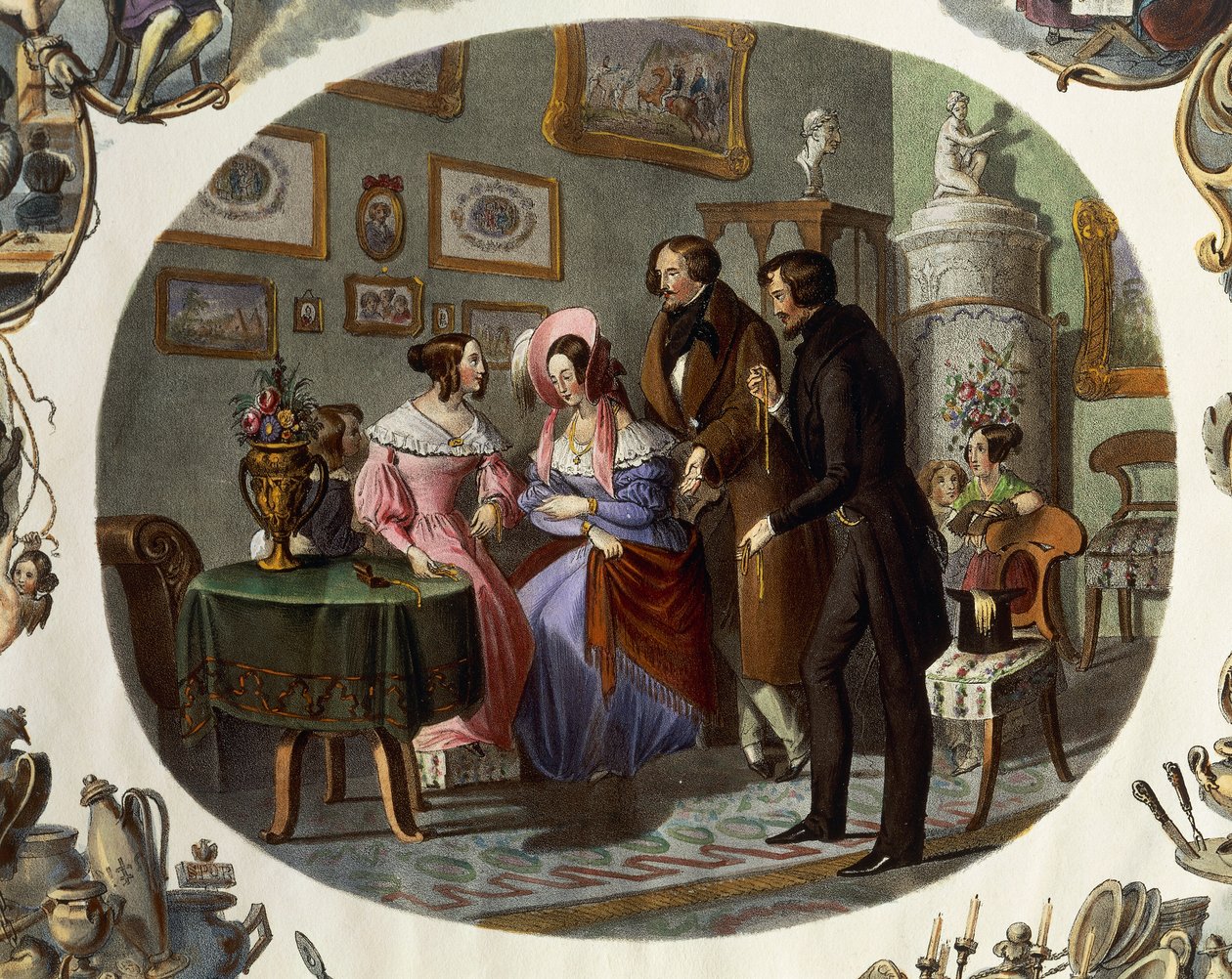 Wnętrze sklepu jubilerskiego autorstwa Carl and Geiger Peter Johann Nepomuk Kunz