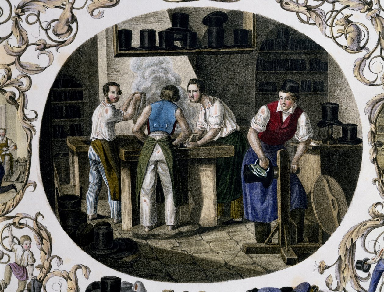 Sklep kapelusznika autorstwa Carl and Geiger Peter Johann Nepomuk Kunz