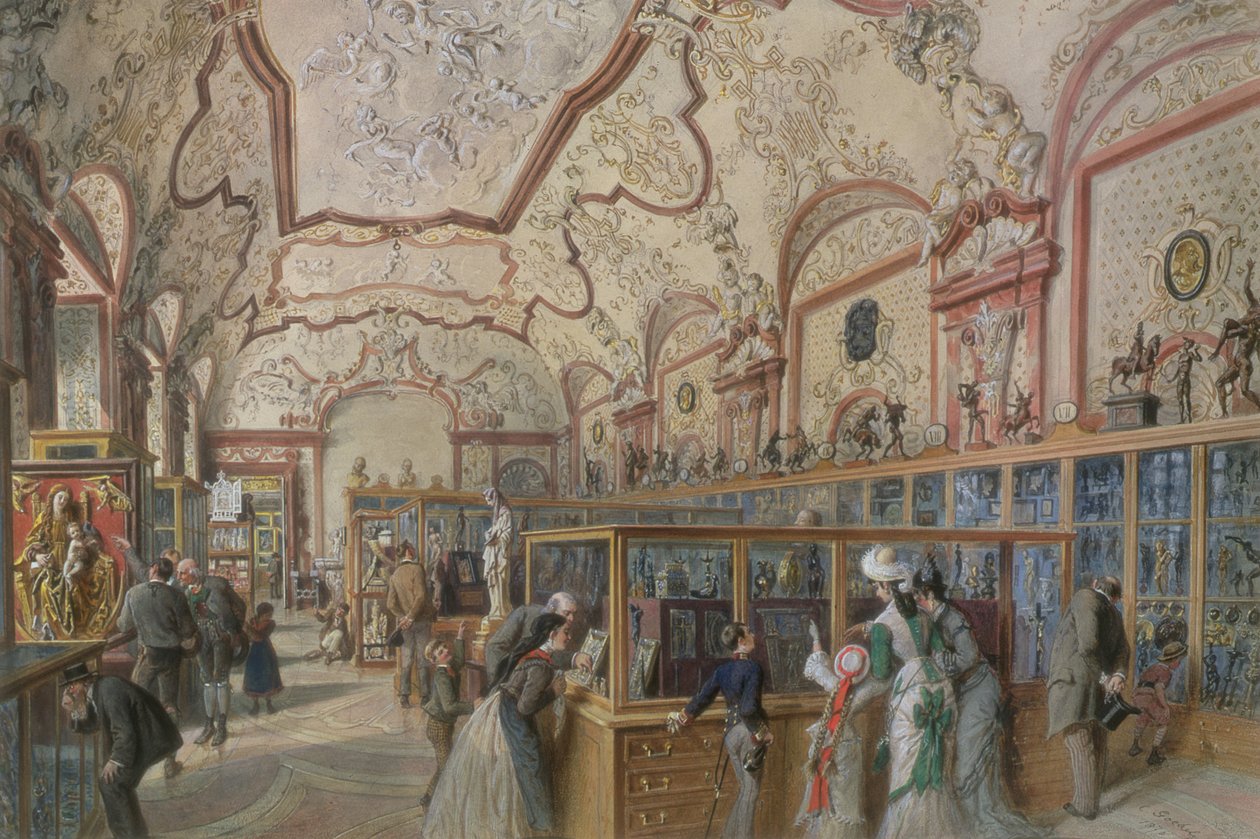 Sala Marmurowa Galerii Ambraser w Dolnym Belwederze, Wiedeń, 1876 autorstwa Carl Goebel