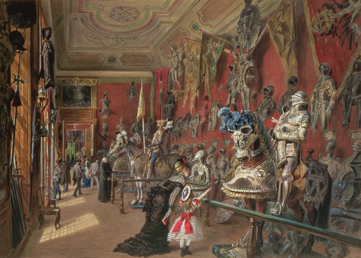 Druga Zbrojownia w Galerii Ambraser Dolnego Belwederu, 1875 (wc) autorstwa Carl Goebel