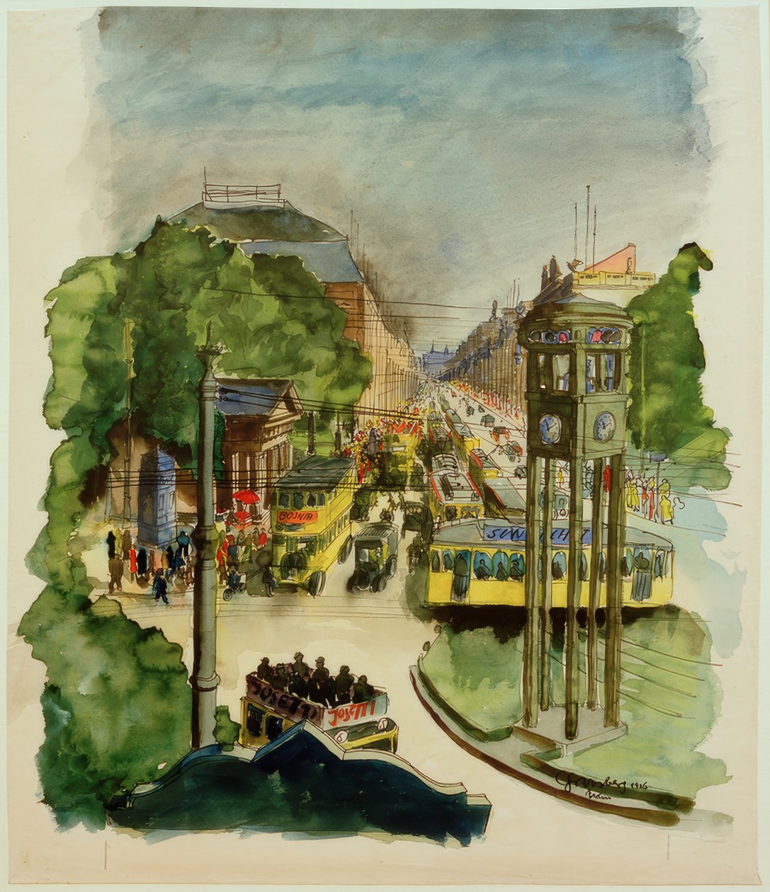 Carl Grossberg, Potsdamer Platz autorstwa Carl Grossberg