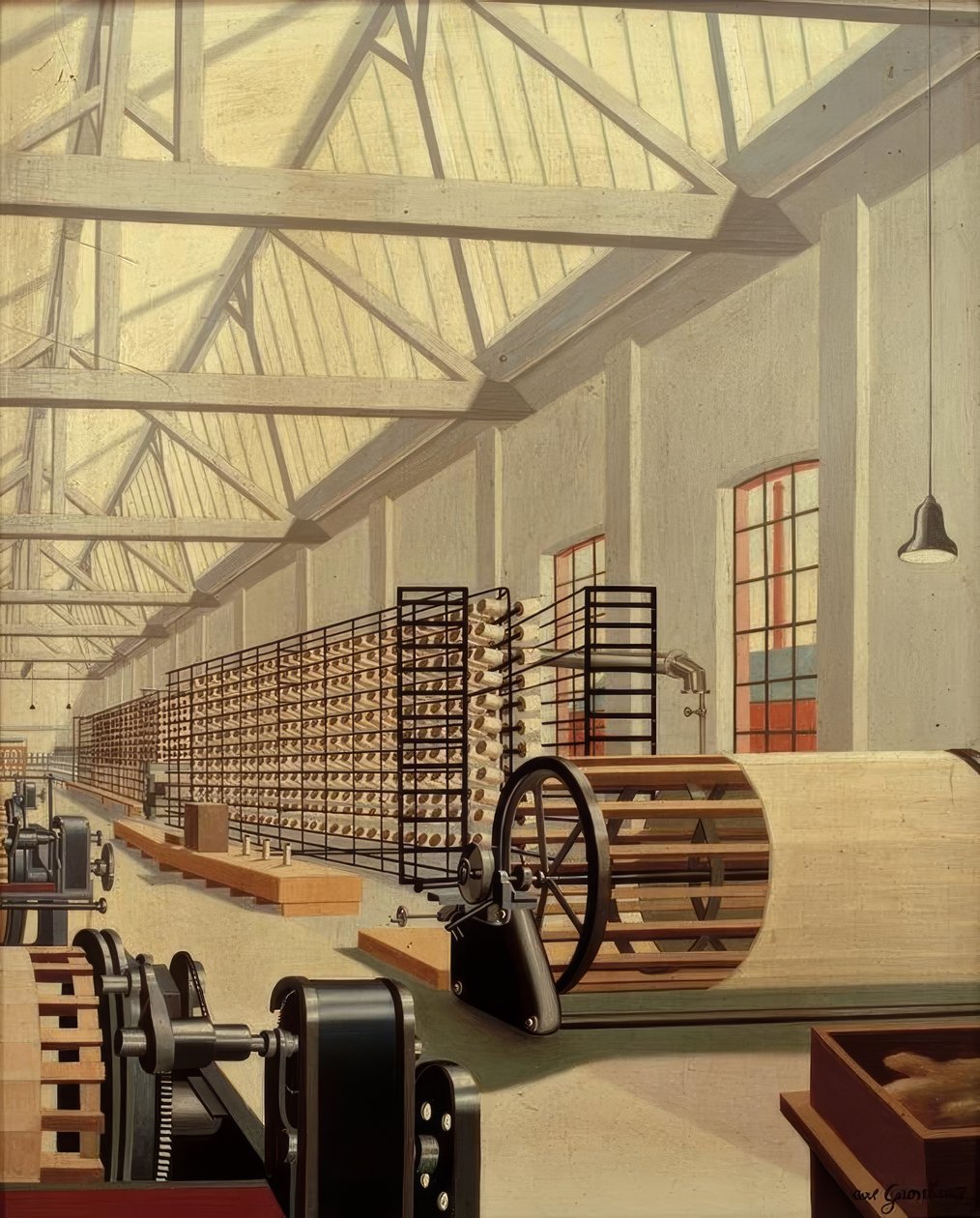 Przygotowalnia (tkalnia) autorstwa Carl Grossberg
