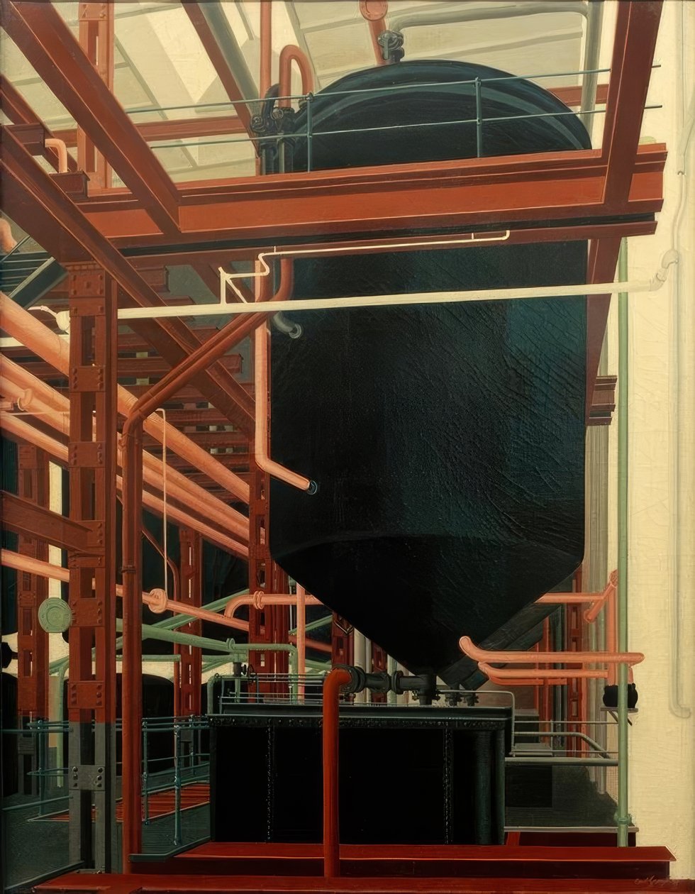 Rafineria ropy autorstwa Carl Grossberg