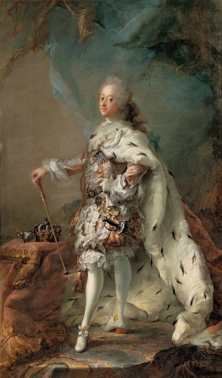 Portret Fryderyka V w szacie namaszczenia autorstwa Carl Gustaf Pilo