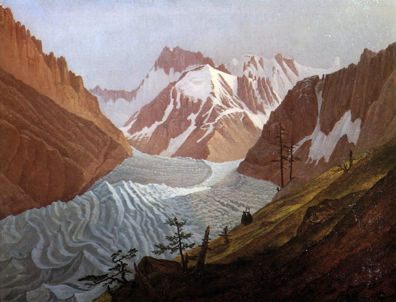 Niemcy: Morze lodu w pobliżu Chamonix autorstwa Carl Gustav Carus