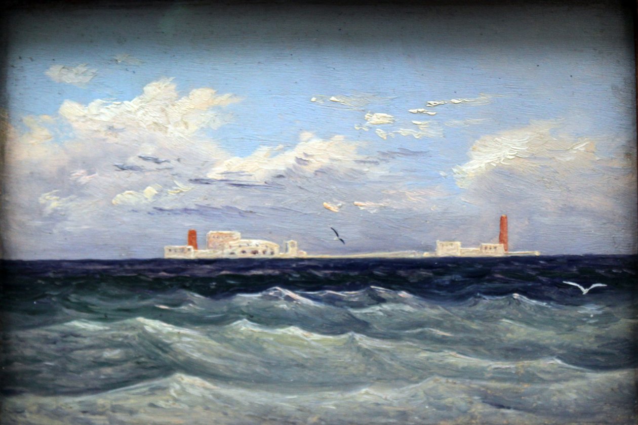 niemiecki: Mittelländische Seefestung Twierdza na wyspie Morza Śródziemnego autorstwa Carl Gustav Carus