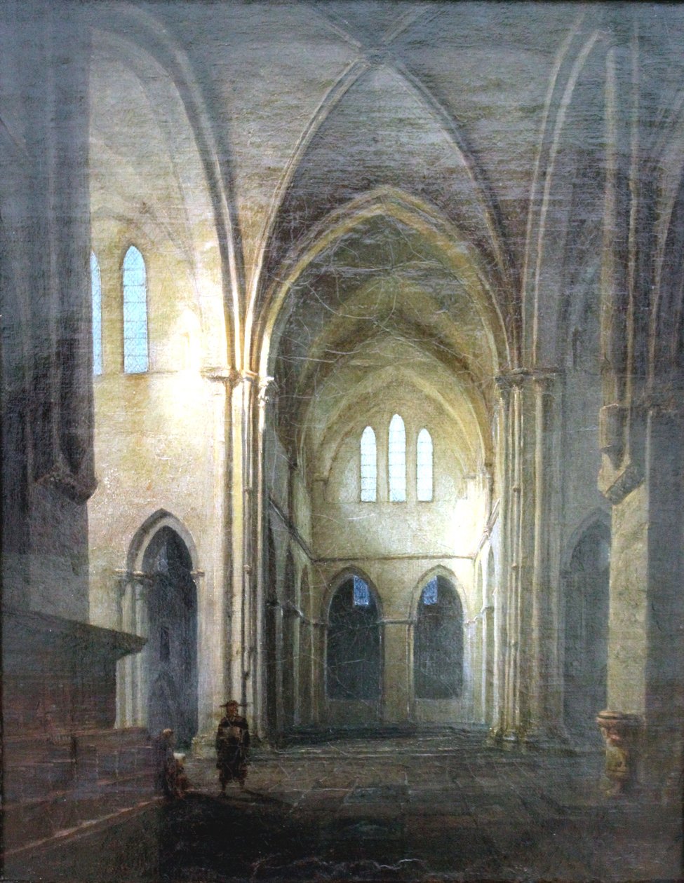 Kościół klasztorny Riddagshausen / Wnętrze gotyckiego kościoła autorstwa Carl Gustav Carus