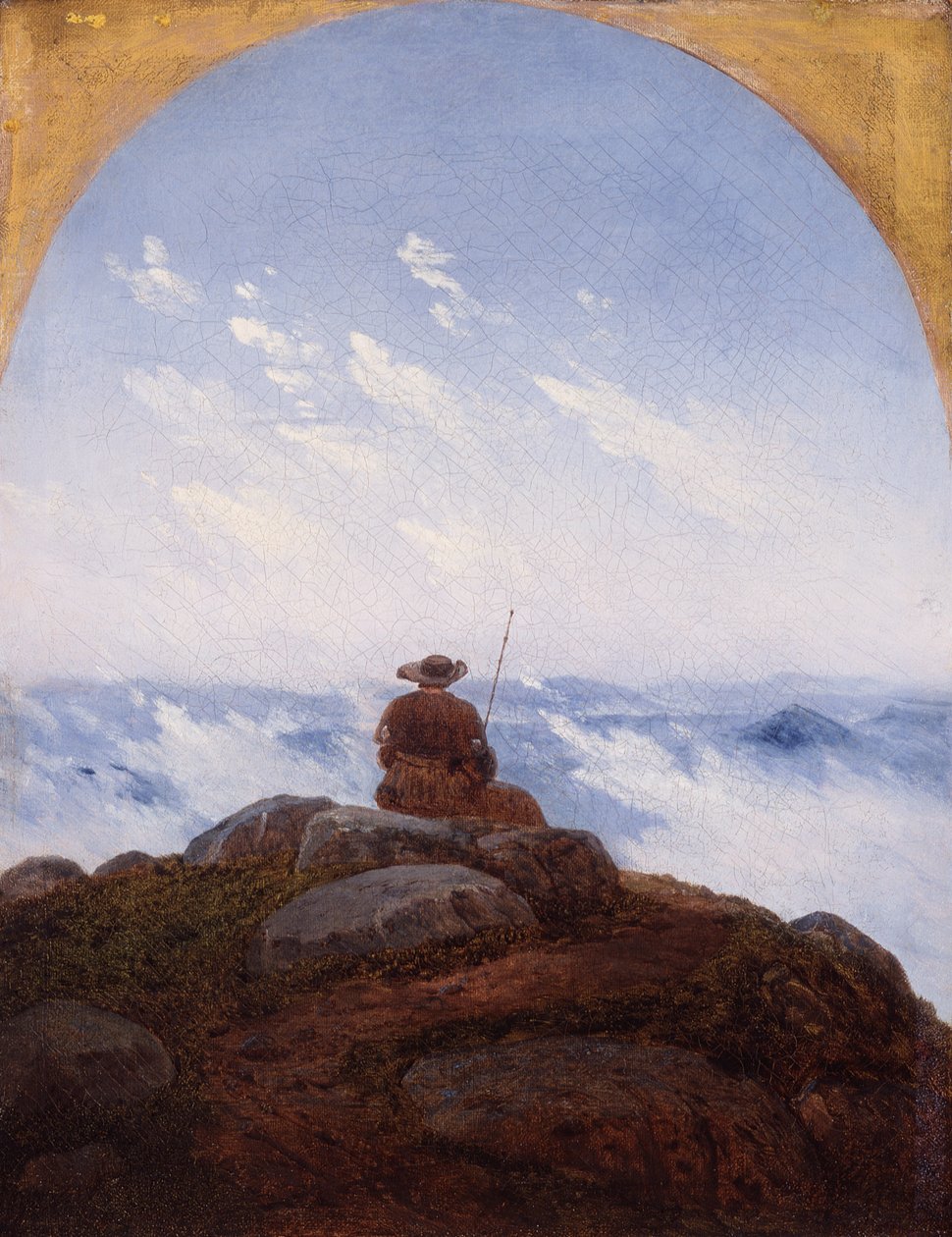 Wędrowiec na szczycie góry, 1818. autorstwa Carl Gustav Carus