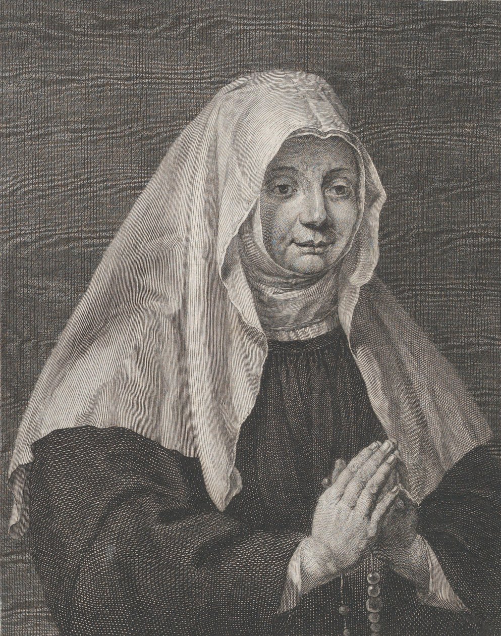 Portret modlącej się zakonnicy, ca. 1771. autorstwa Carl Guttenberg