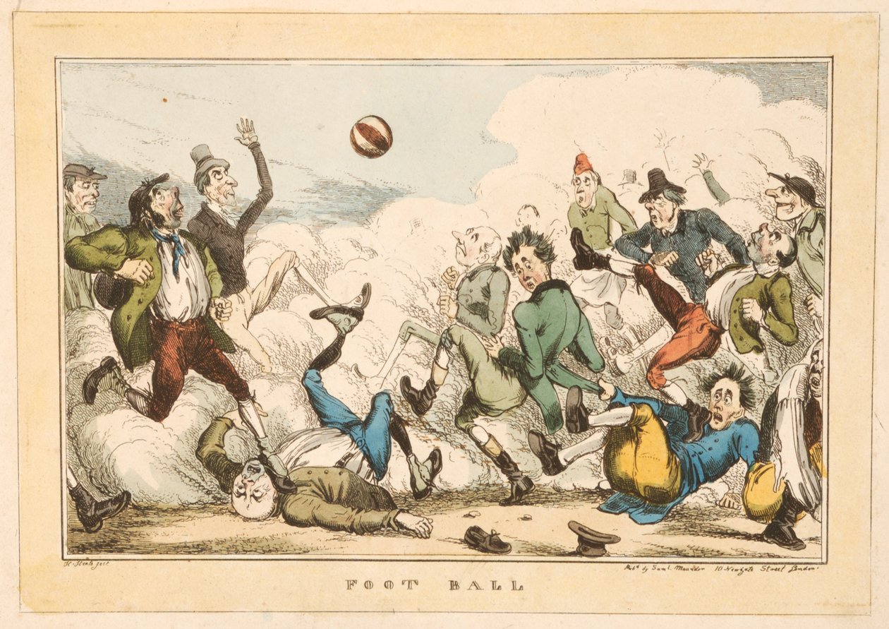 Piłka nożna na ulicach Londynu, 1820 autorstwa Carl H. Heath