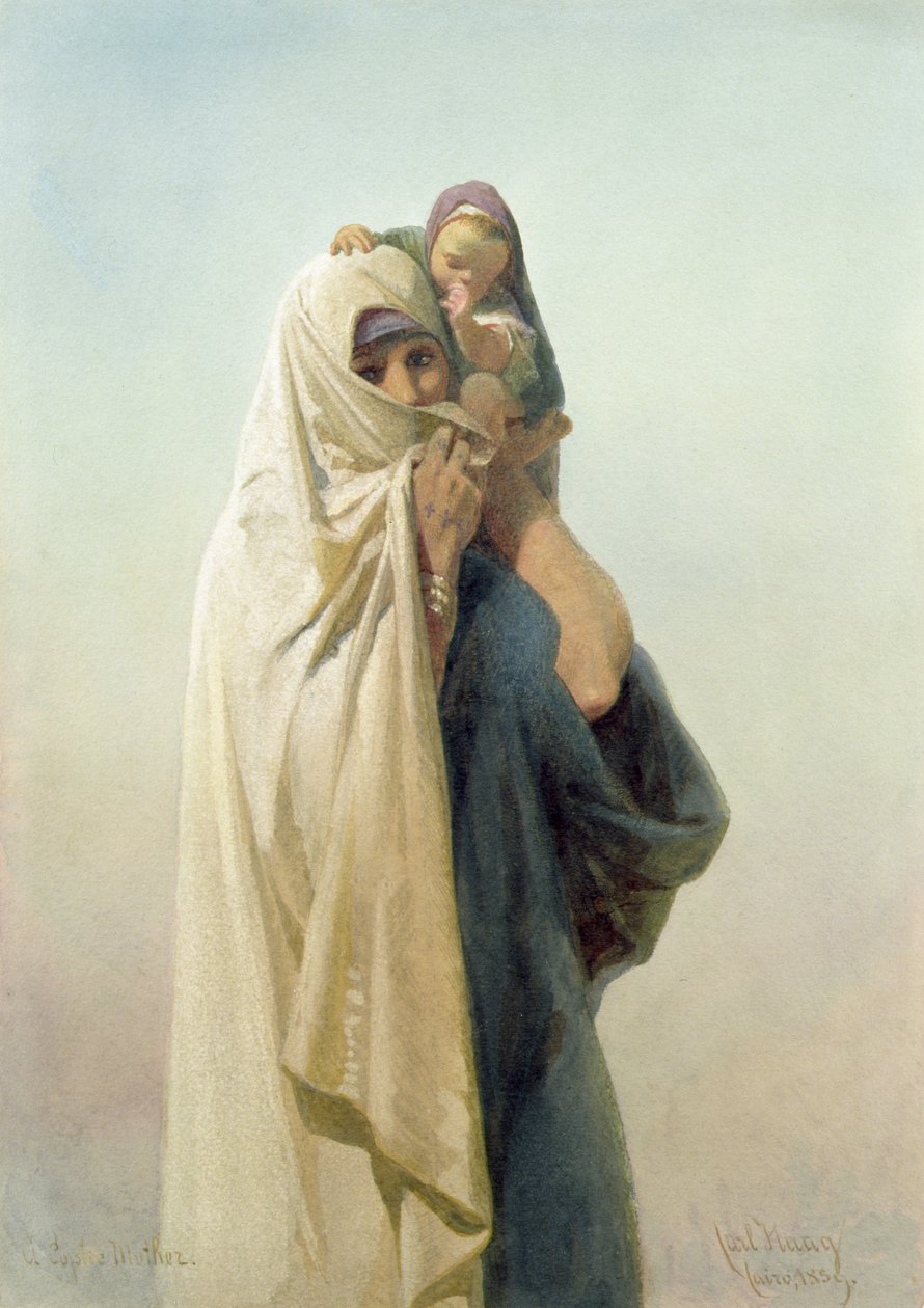 Koptyjska matka, 1859 autorstwa Carl Haag