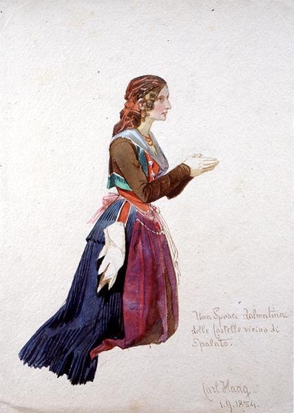 Dalmatyńska dama z „Castelle Vicino” w Splicie autorstwa Carl Haag