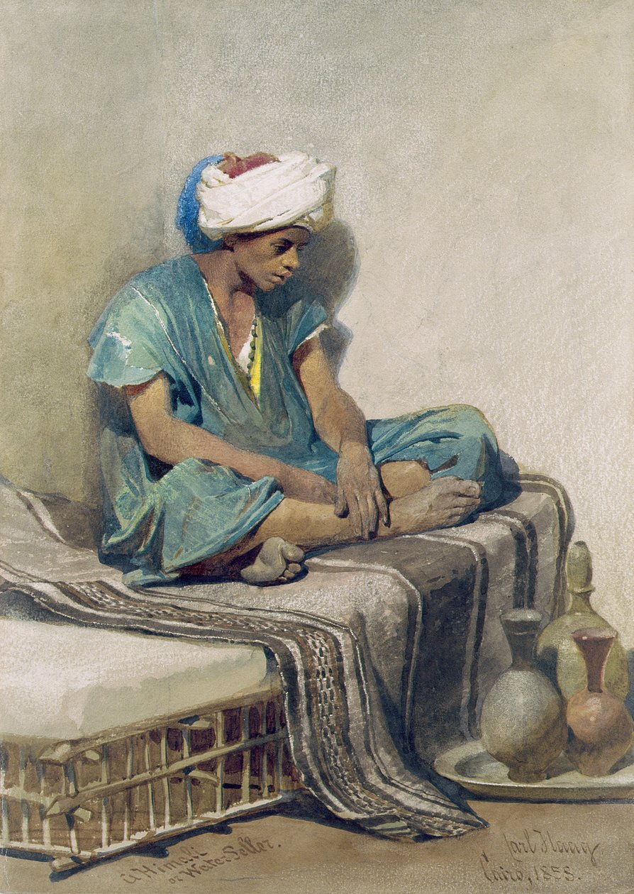 Himali lub sprzedawca wody, 1855 autorstwa Carl Haag