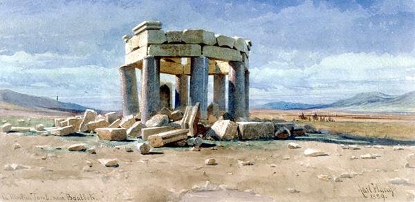 Grobowiec muzułmański w pobliżu Baalbek autorstwa Carl Haag